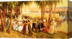Bridgman Canvas Paintings - Procession in Honor of Isis by Frederick Arthur Bridgman
