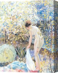 Carl Canvas Paintings - Cherry Blossoms by Frederick Carl Frieseke
