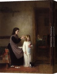 Hardy Canvas Paintings - Ready for Bed by Frederick Daniel Hardy