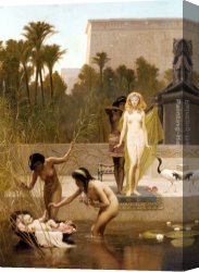 Moses Canvas Paintings - The Finding of Moses by Frederick Goodall