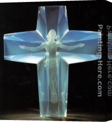 Cross in The Wilderness Canvas Paintings - The Cross of the Millennium by Frederick Hart