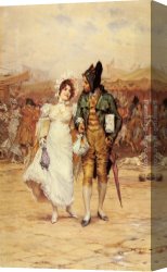 Carnival Canvas Paintings - A Day at the Carnival by Frederick Hendrik Kaemmerer