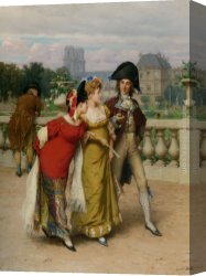 Hendrik Canvas Paintings - The Promenade by Frederick Hendrik Kaemmerer