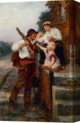 The Cart Or Return From Haymaking Canvas Paintings - A Fathers Return by Frederick Morgan