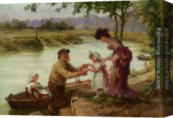 Morgan Canvas Paintings - Dainty Fares by Frederick Morgan