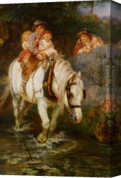 Morgan Canvas Paintings - Hold Tight by Frederick Morgan
