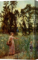 Morgan Canvas Paintings - Not Far To Go by Frederick Morgan