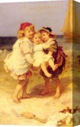 Morgan Canvas Paintings - The Danty Chair by Frederick Morgan