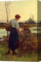 Morgan Canvas Paintings - The Harvest by Frederick Morgan