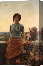 Morgan Canvas Paintings - The Proposal by Frederick Morgan