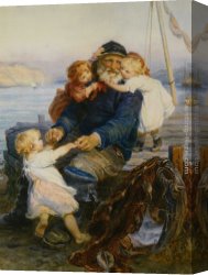 Morgan Canvas Paintings - Which One Do You Love Best by Frederick Morgan