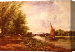 A Picnic on The Riverbank Canvas Paintings - The Riverbank by Frederick Waters Watts