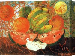 Kahlo Canvas Paintings - Fruit of Life by Frida Kahlo