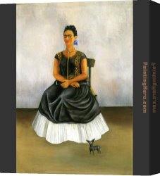 Dogs Canvas Paintings - Itzcuintli Dog wit Me by Frida Kahlo