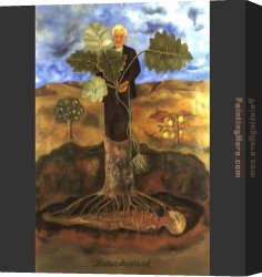 Kahlo Canvas Paintings - Luther Burbank by Frida Kahlo