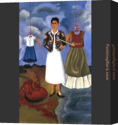 Kahlo Canvas Paintings - Memory by Frida Kahlo