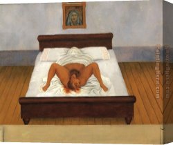 Kahlo Canvas Paintings - My Birth by Frida Kahlo
