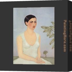 Christina of Denmark Canvas Paintings - Portrait of Christina My Sister by Frida Kahlo