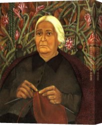 Portrait of Sra. Dona Elena Flores De Carrillo Canvas Paintings - Portrait of Dona Rosita Morillo by Frida Kahlo