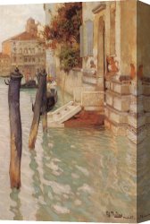 A Regatta on The Grand Canal Canvas Paintings - On The Grand Canal, Venice by Fritz Thaulow
