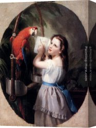 Lessons Canvas Paintings - The Lesson by Fritz Zuber-Buhler