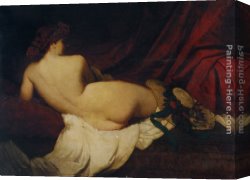 Adolph Von Menzel Canvas Paintings - Odalisque by Gabriel Cornelius Ritter von Max