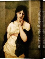 Arena Canvas Paintings - Vor der Arena by Gabriel Cornelius Ritter von Max