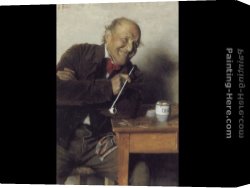 Good Canvas Paintings - A Good Smoke by Gaetano Bellei
