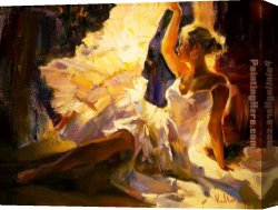 The Angel And Tobias with The Fish Canvas Paintings - ANGEL by Garmash