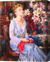 Delicate Canvas Paintings - DELICATE BEAUTY by Garmash