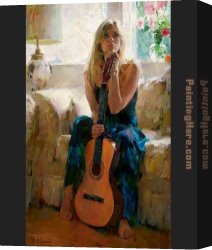 Spirits at Play II Canvas Paintings - Guitar Play by Garmash