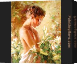 Garmash Canvas Paintings - Lost in Lillies by Garmash