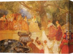 Royal Canvas Paintings - Visit of the Princess Royal by Gaston de Latouche