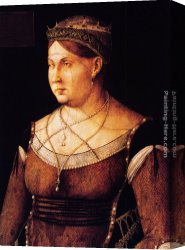 Caterina Canvas Paintings - Caterina Cornaro, Queen of Cyprus by Gentile Bellini
