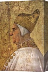 Gentile Canvas Paintings - Portrait of Doge Giovanni Mocenigo by Gentile Bellini