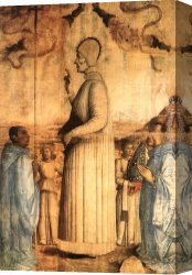 Gentile Canvas Paintings - The Blessed Lorenzo Giustiniani by Gentile Bellini