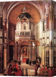 Pietro Canvas Paintings - The Healing of Pietro dei Ludovici by Gentile Bellini