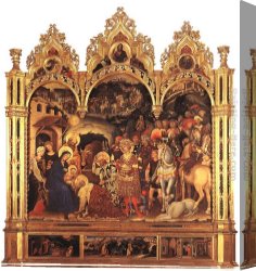 Gentile Canvas Paintings - Adoration of the Magi by Gentile da Fabriano