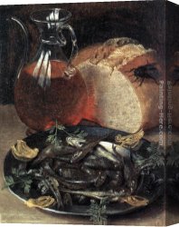 Around The Fish Canvas Paintings - Still-life with Fish by Georg Flegel