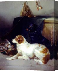 Armfield Canvas Paintings - Spaniels with the Day's Bag by George Armfield