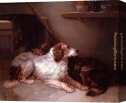 Armfield Canvas Paintings - Two Setters by George Armfield