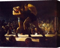 St George And The Dragon, Victory Leading Sketch-model for a Proposed War Memorial Canvas Paintings - Club Night by George Bellows