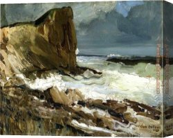 Andromeda Chained to The Rock by The Nereids Canvas Paintings - Gull Rock and Whitehead by George Bellows