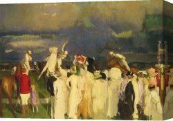 Banquet of The Officers of The St George Civic Guard Company Canvas Paintings - Polo Crowd by George Bellows