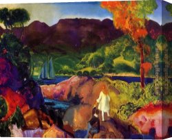 Romance Canvas Paintings - Romance of Autumn by George Bellows