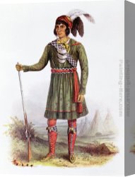 Fun in The Sun VIII Canvas Paintings - Osceola or Rising Sun, a Seminole Leader by George Catlin