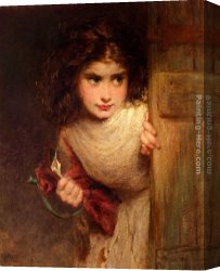 Home Canvas Paintings - Home From School by George Elgar Hicks