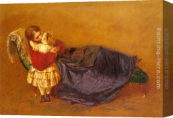 Mother And Child 7 Canvas Paintings - Mother and Child by George Elgar Hicks
