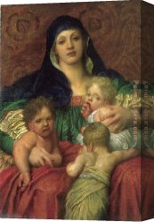 Watts Canvas Paintings - Charity by George Frederick Watts