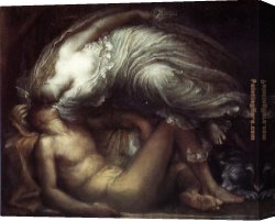 St George And The Dragon, Victory Leading Sketch-model for a Proposed War Memorial Canvas Paintings - Endymion by George Frederick Watts